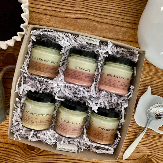 Hot Beverage Sample Set of 3 oz Soy Wax Candles